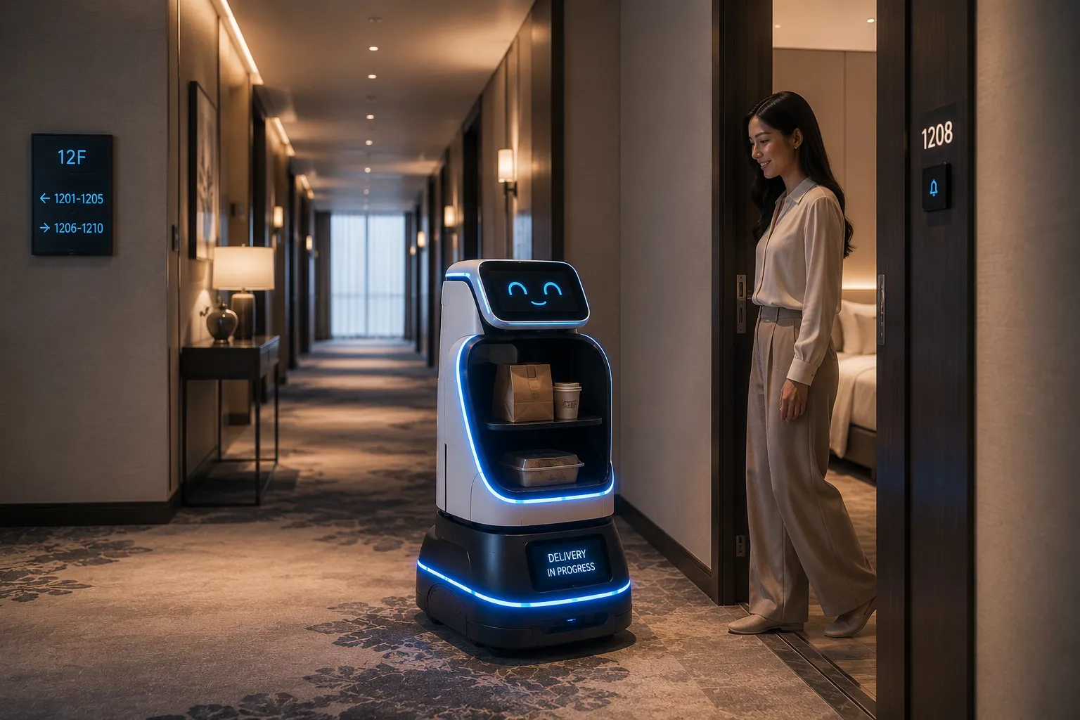 Robot vận hành kho trong nhà kho hiện đại